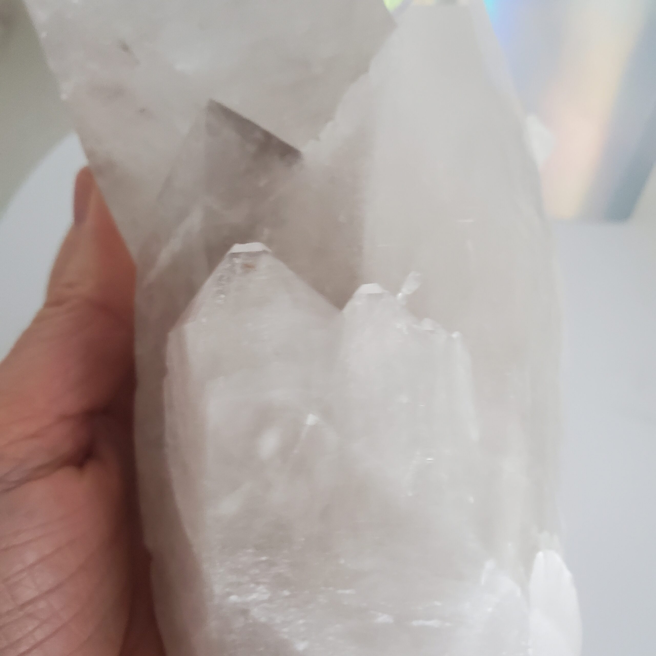lemurian quartz raw cluster