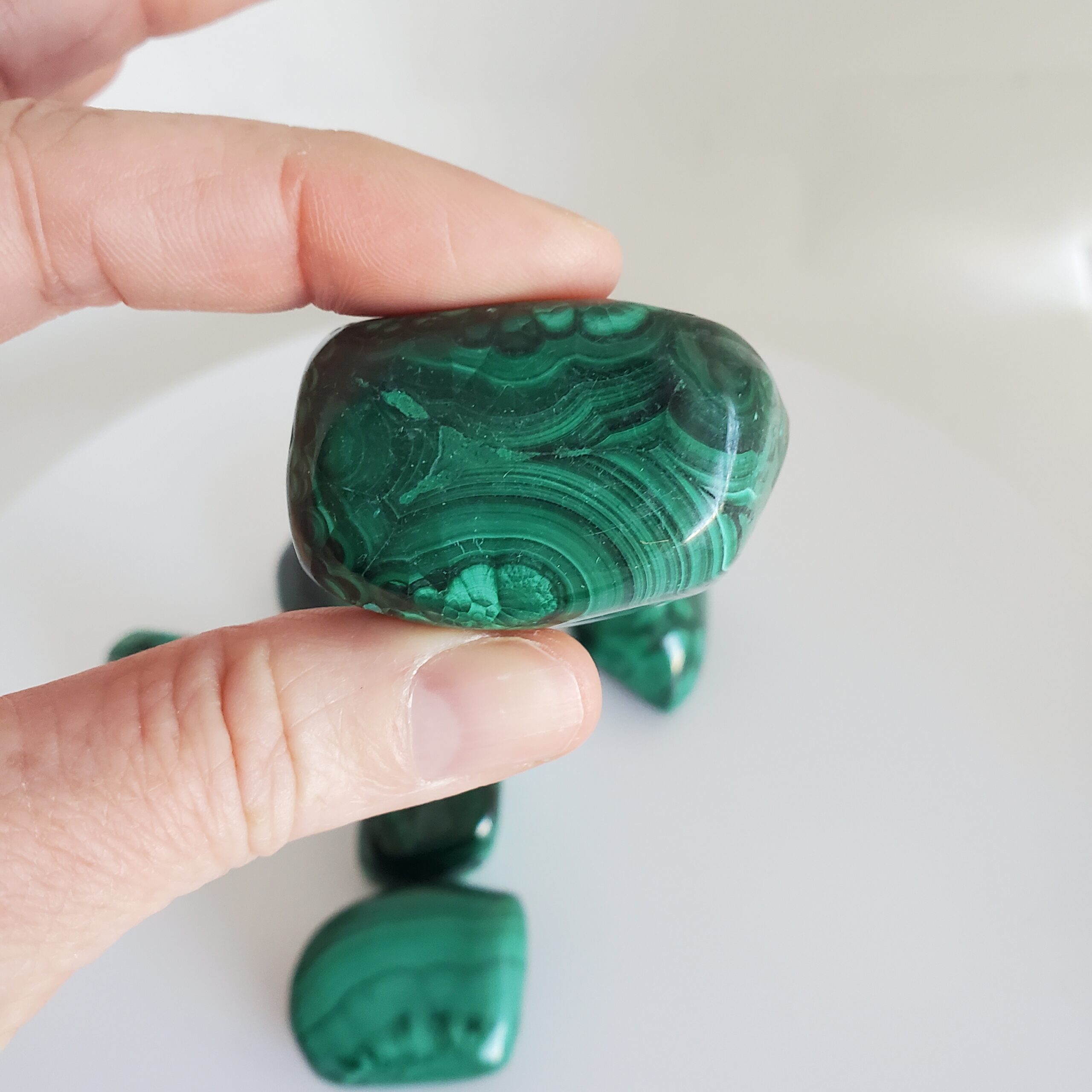 malachite tumbled