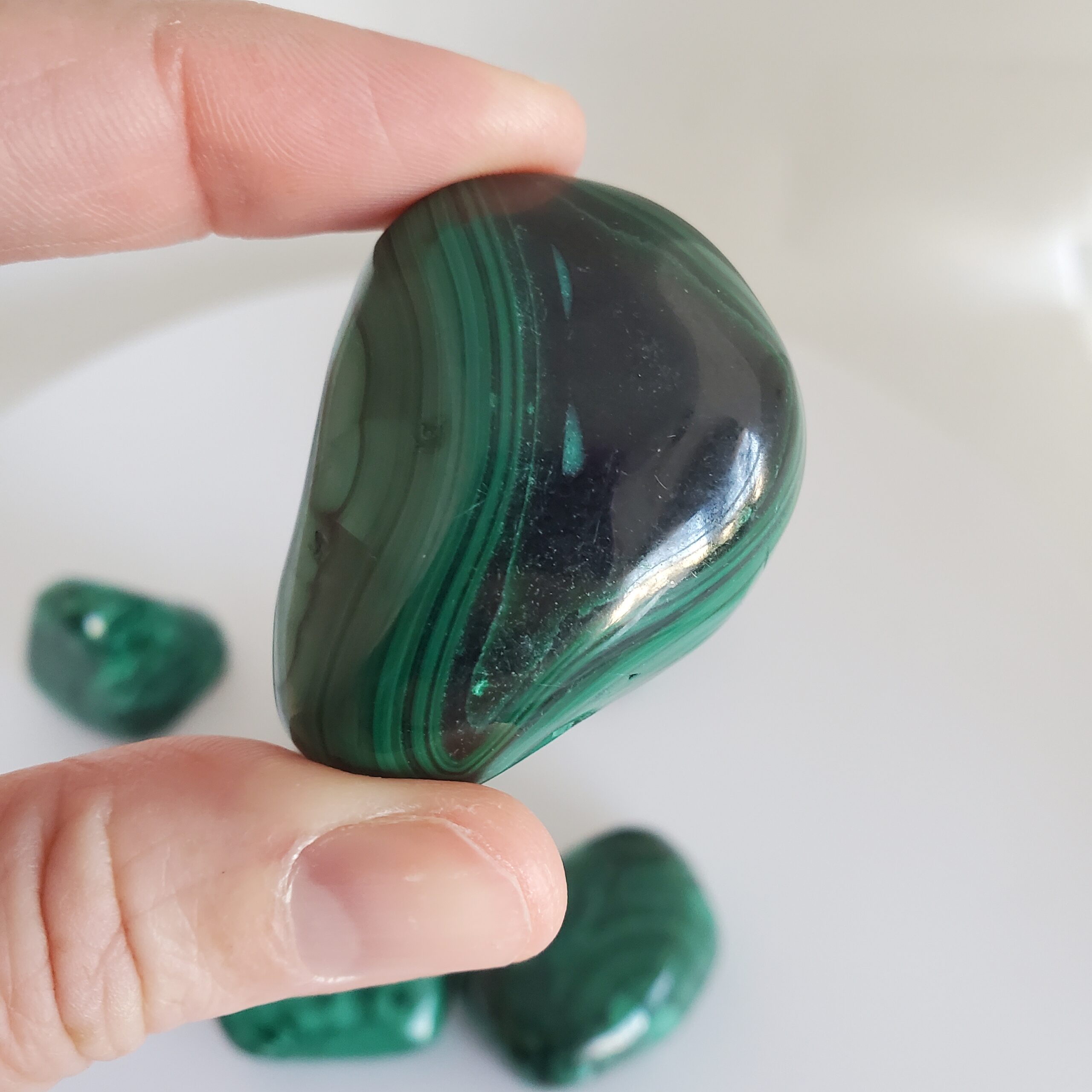 malachite tumbled