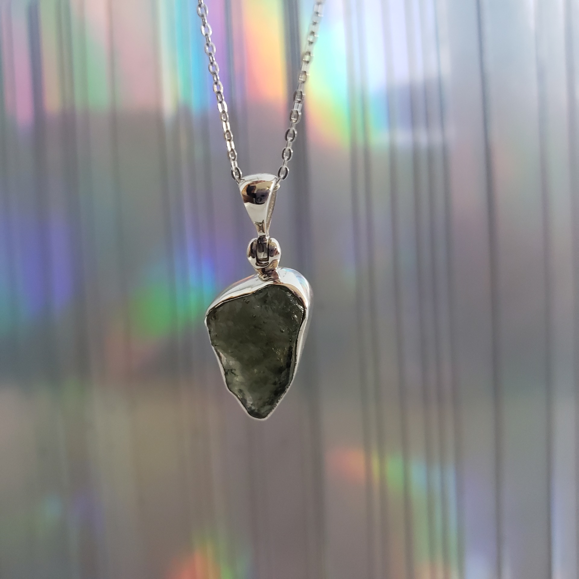 Energy Crystals Moldavite SS Necklace 5
