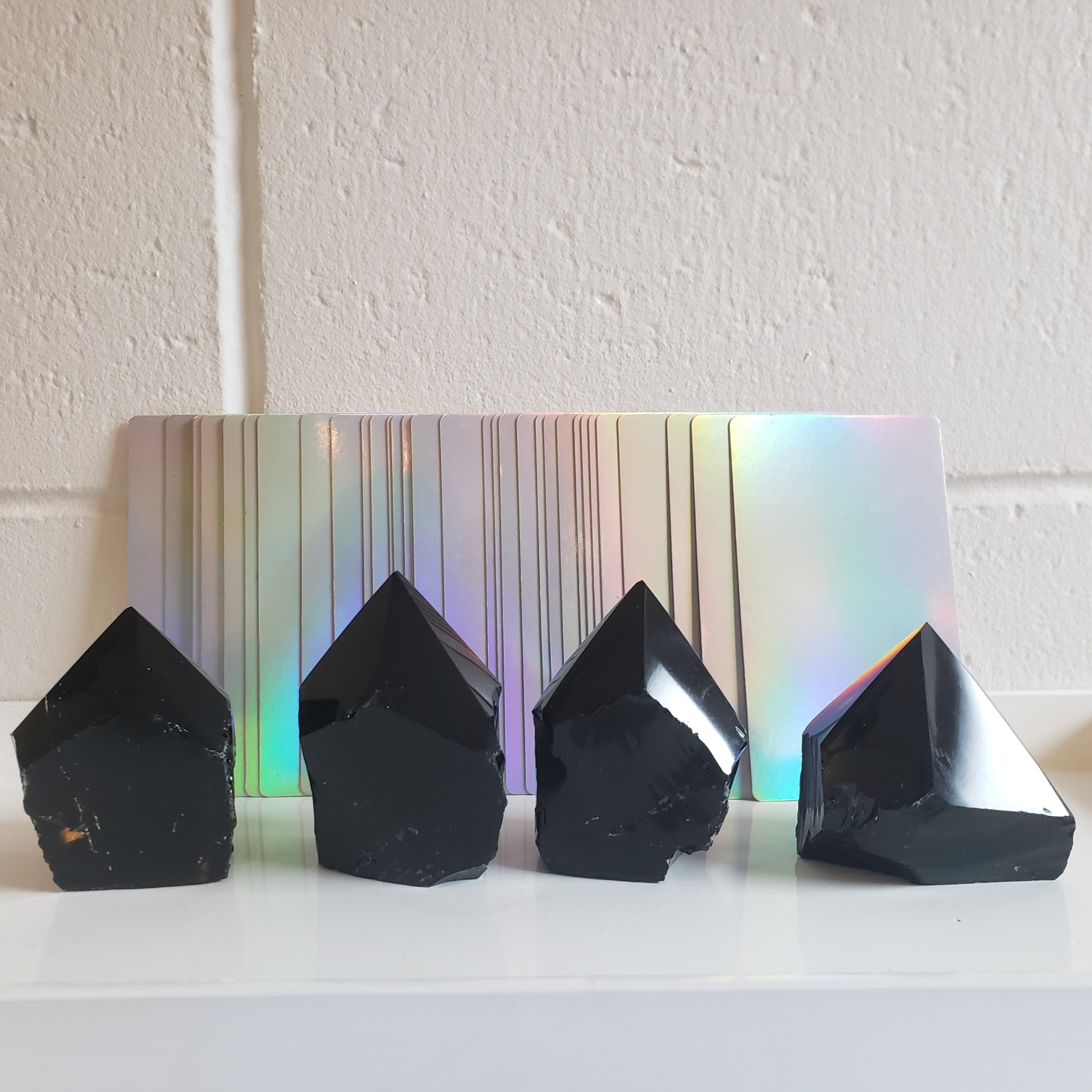 Energy Crystals Obsidian Raw Polished Points 3