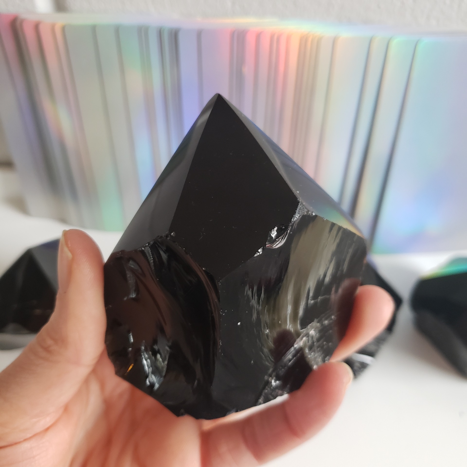 Energy Crystals Obsidian Raw Polished Points 5
