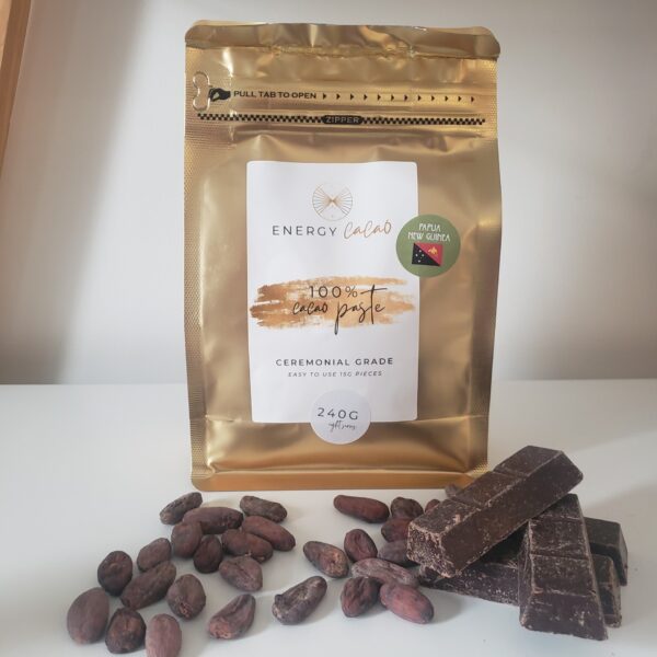 cacao paste 480g (16 serves) ceremonial grade papua new guinea pieces