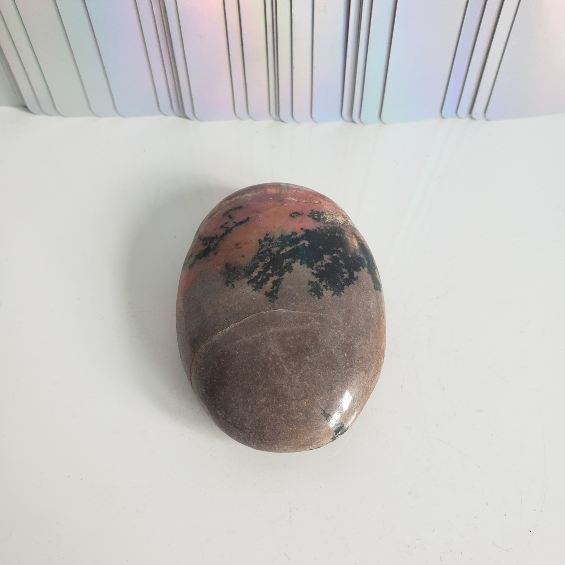 Energy Crystals Rhodonite Palm Stone (3)