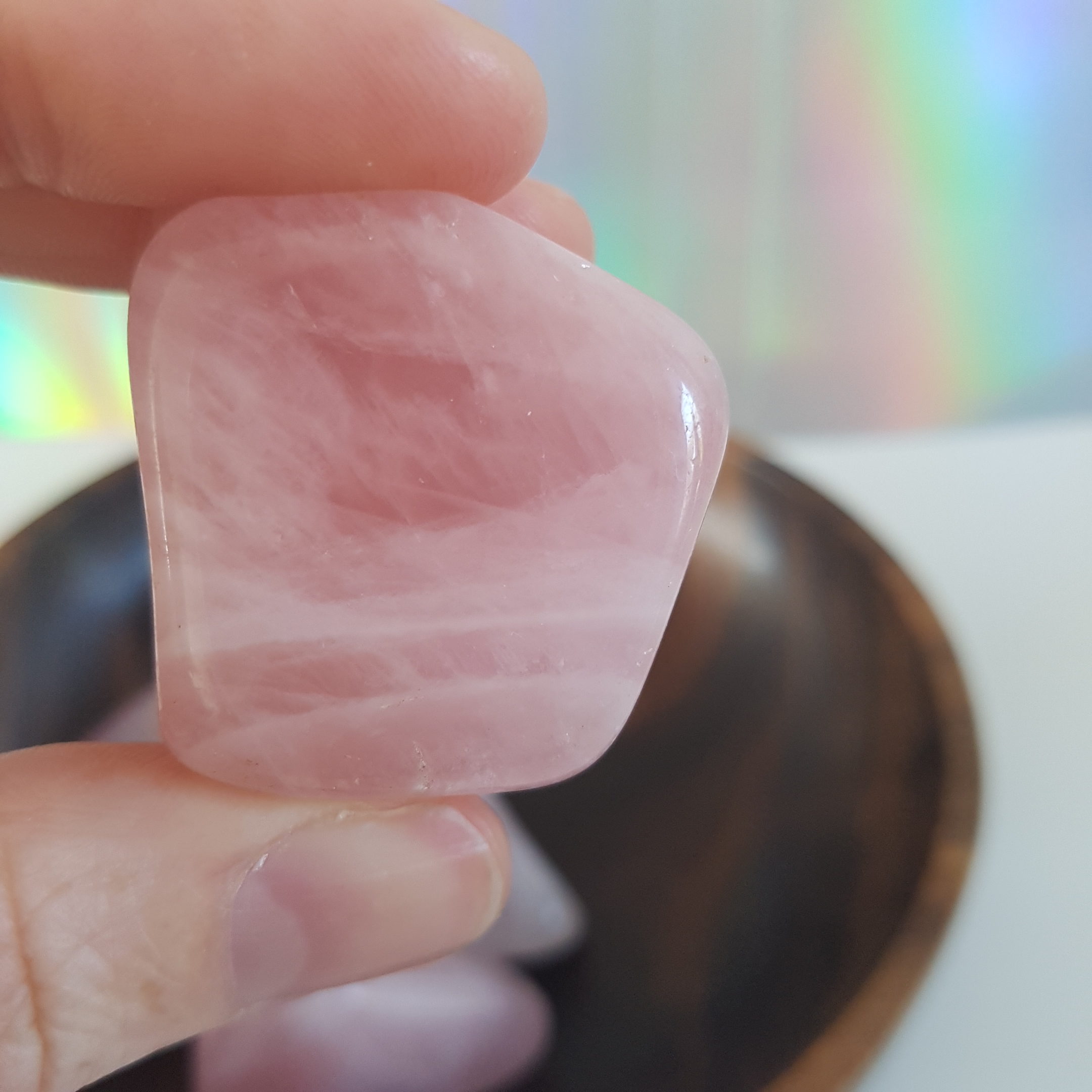 Energy Crystals Rose Quartz Tumbled 5 rotated
