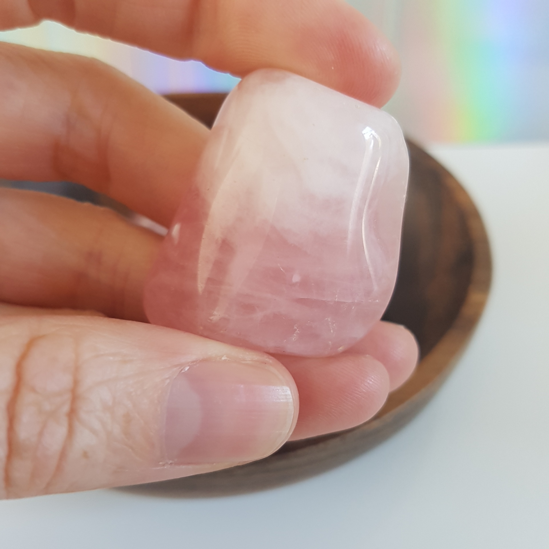 Energy Crystals Rose Quartz Tumbled 6 rotated