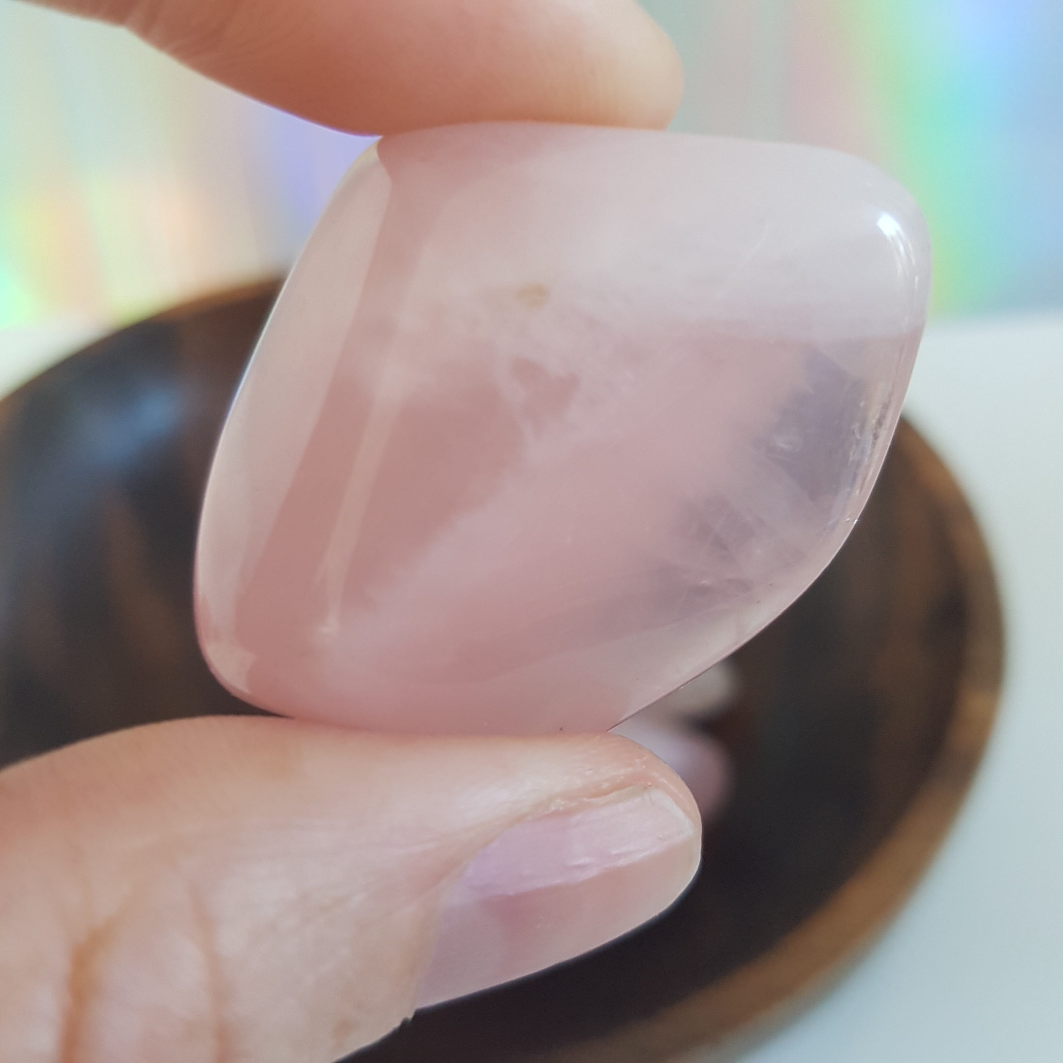 Energy Crystals Rose Quartz Tumbled 7 rotated