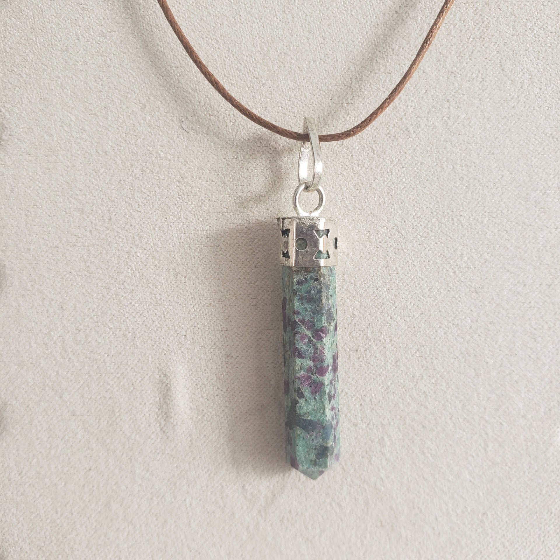 Energy Crystals Ruby Zoisite PEndant 1