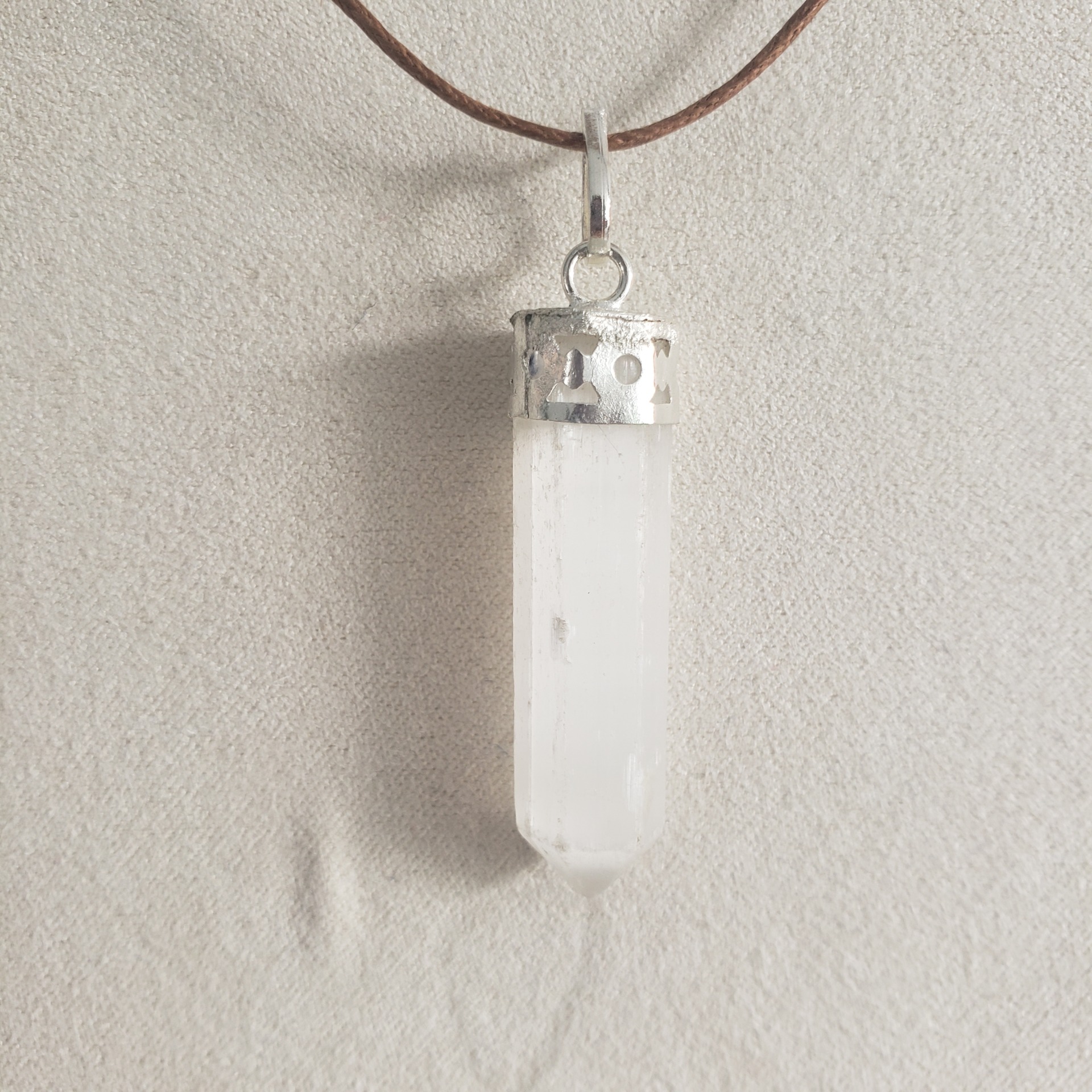 Energy Crystals Selenite PEndant 1