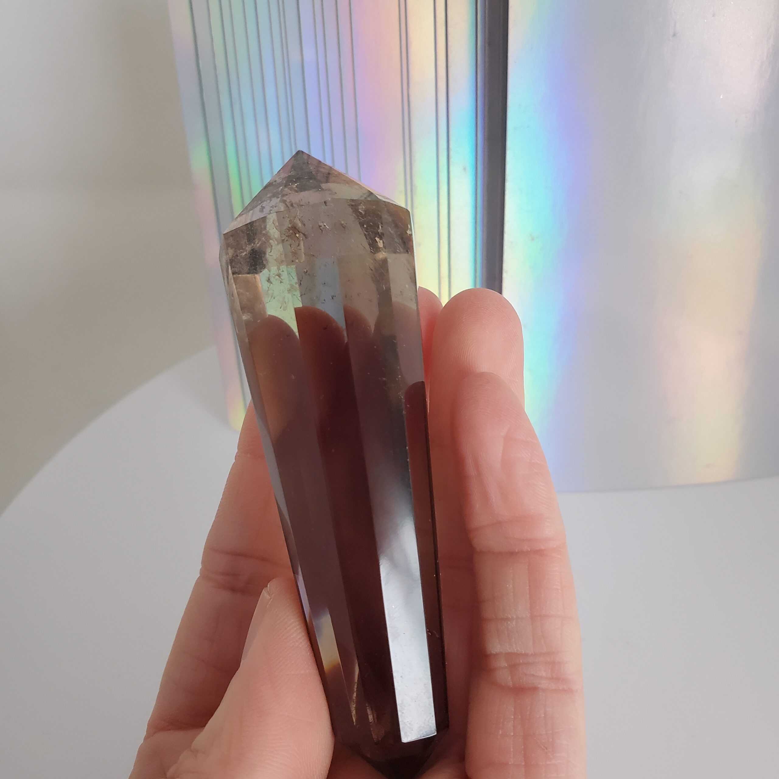 smoky quartz vogel wand #2