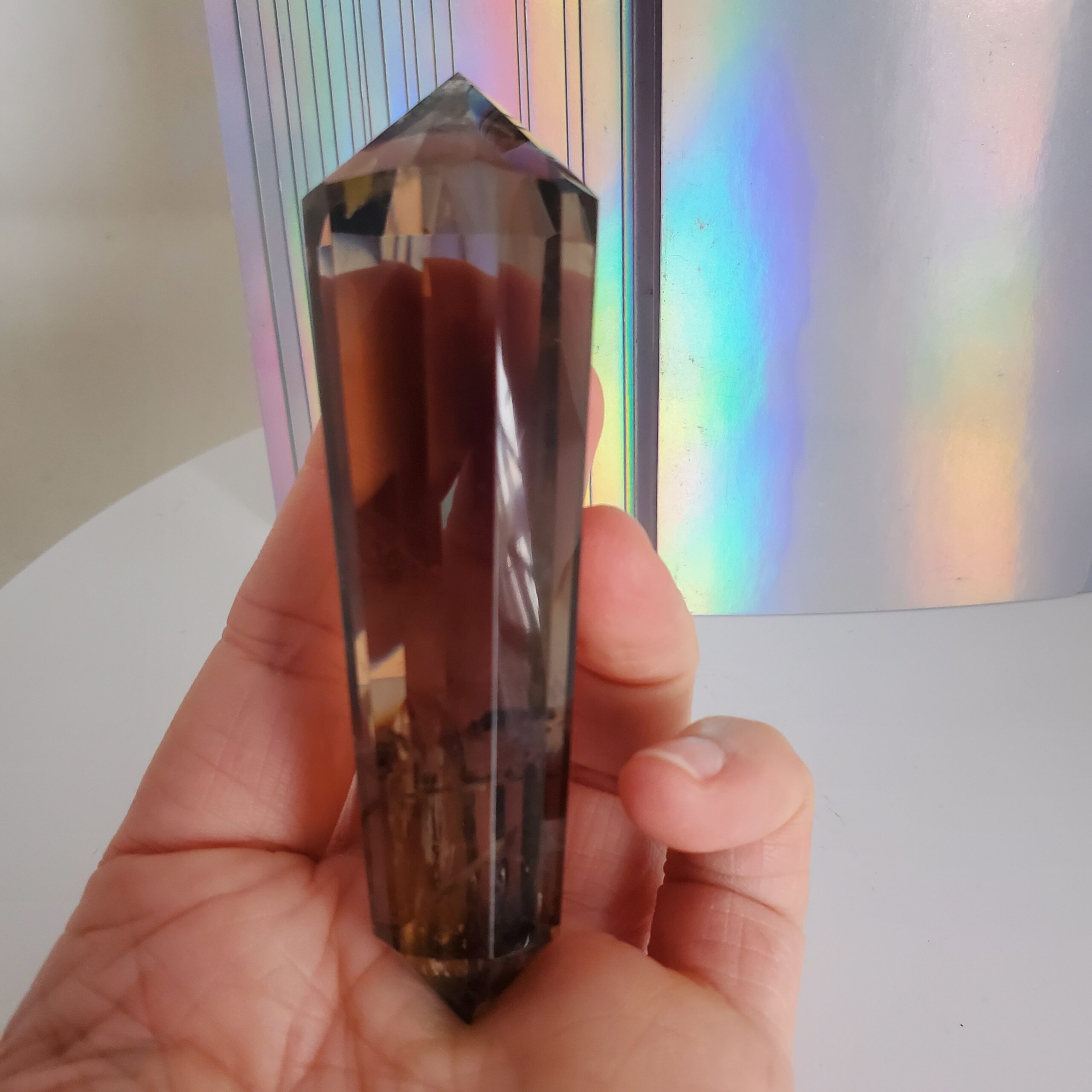 smoky quartz vogel wand #3