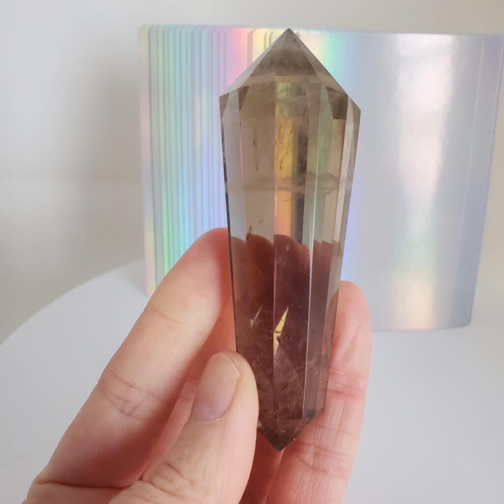 smoky quartz vogel wand #1
