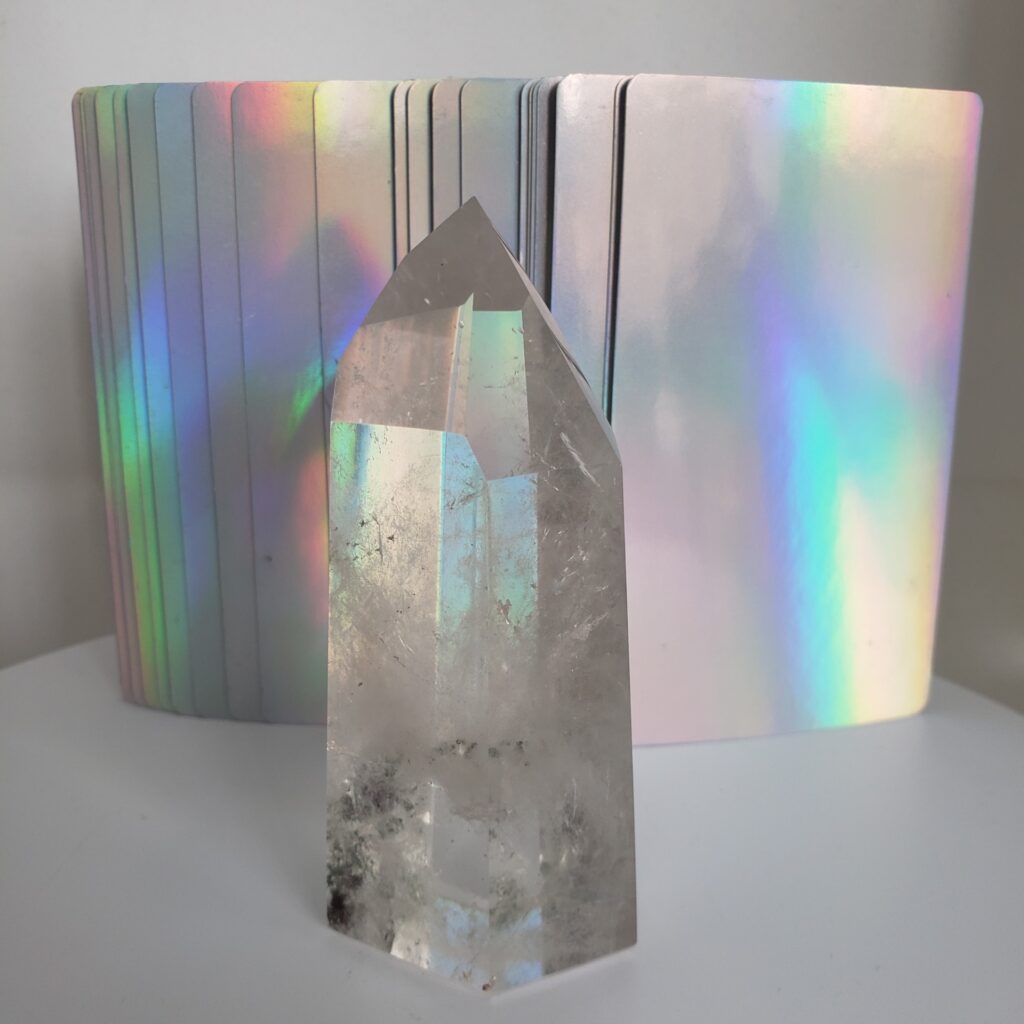 clear quartz tower