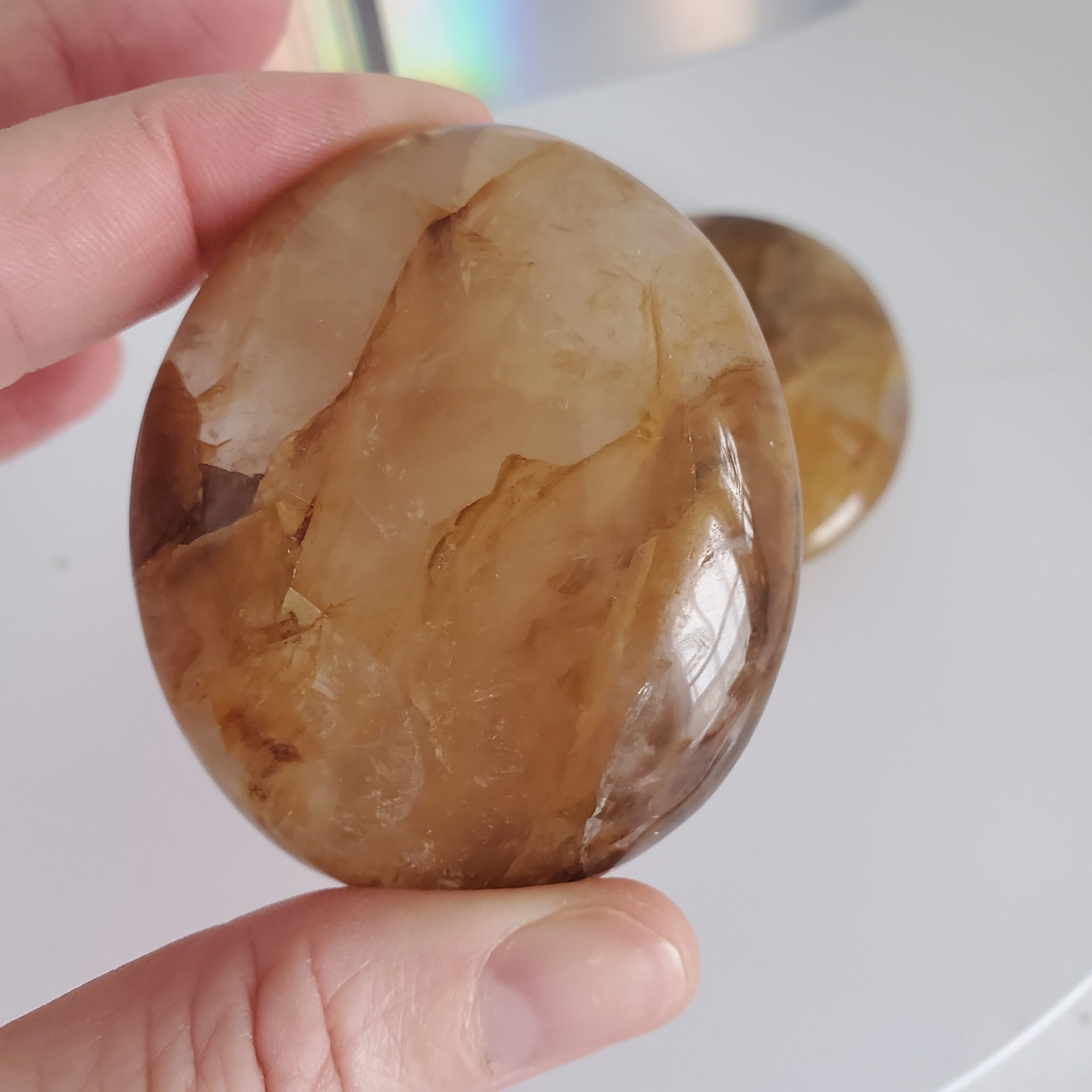 golden healer palm stone